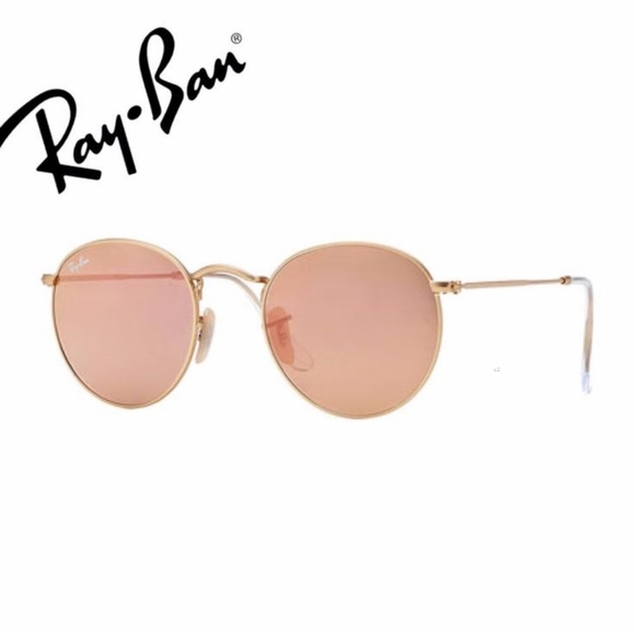 Ray-Ban (Store Display) Round Metal Reflective Pink RB3447 Mirror - Picture 14 of 14